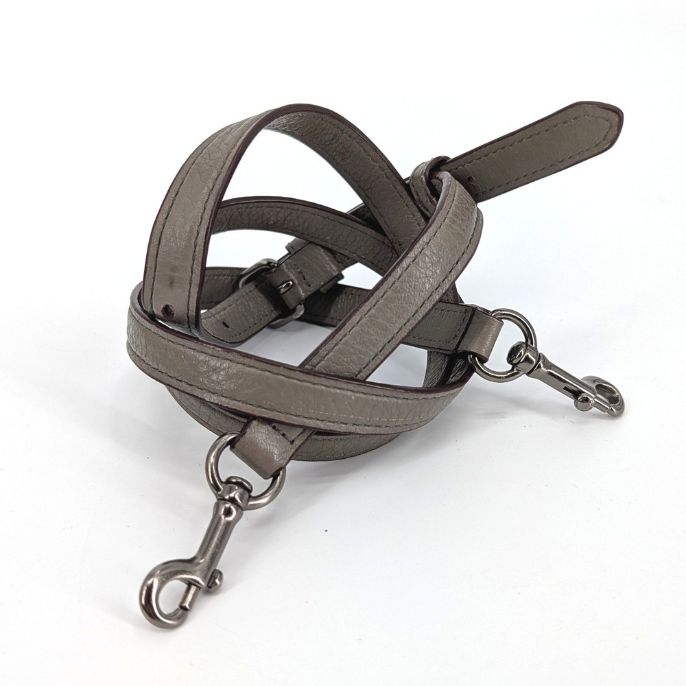 Coach‎ Grey Pebbled Leather Crossbody Replacement Strap Gunmetal Hardware